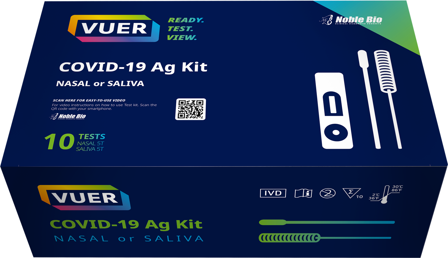 VUER COVID-19 Ag Kit : NASAL or SALIVA